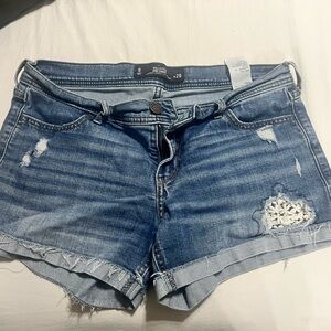 Hollister Distressed Blue Jean Shorts